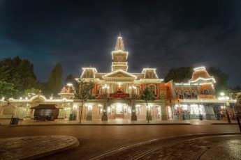 Disneyland Park, Paris, France - City Hall by night